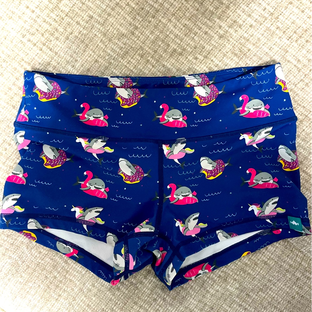 Sharks in floaties gym shorts - WOD BOTTOM brand